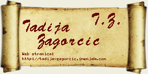 Tadija Zagorčić vizit kartica